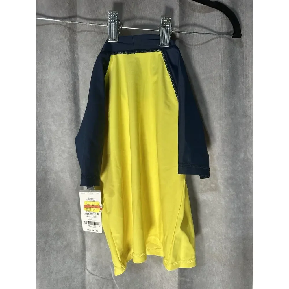 Carter's Yellow and Navy Rash Guard Size 3T